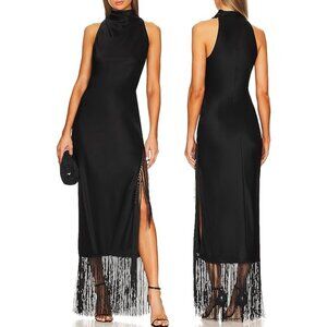 NWT Aigeman Women Maxi Flapper Dress Black Size 12-14